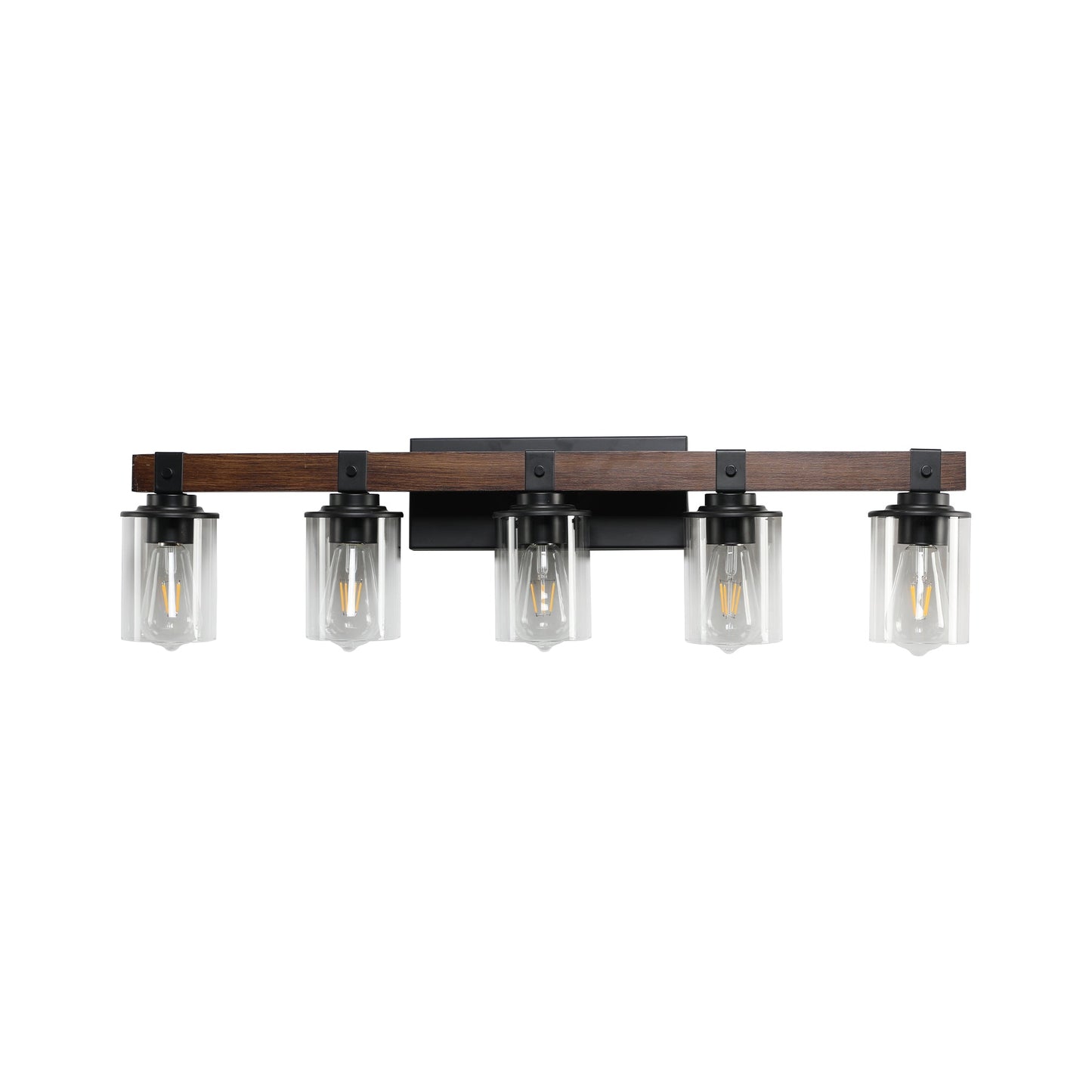 (Same as W1340p155972/L1015-5) 5-Lights Farmhouse Vanity Lights Fixture Rustic Bathroom Light Fixture Bathroom Sconce(Wi