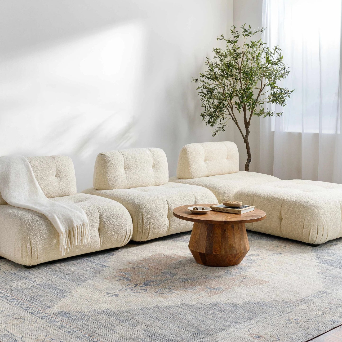 Sample Luca Medallion Pewter Area Rug