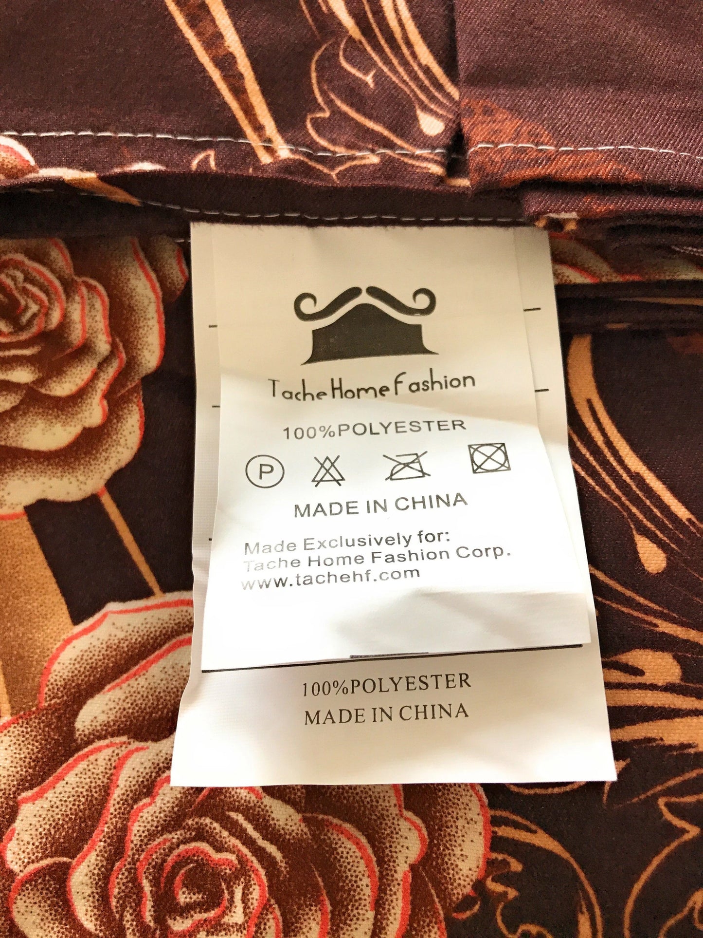 Tache Melted Gold Brown Floral Duvet Cover Twin (2815)