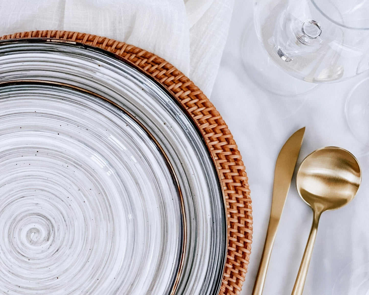 Hera Round Rattan Placemats Set of 4