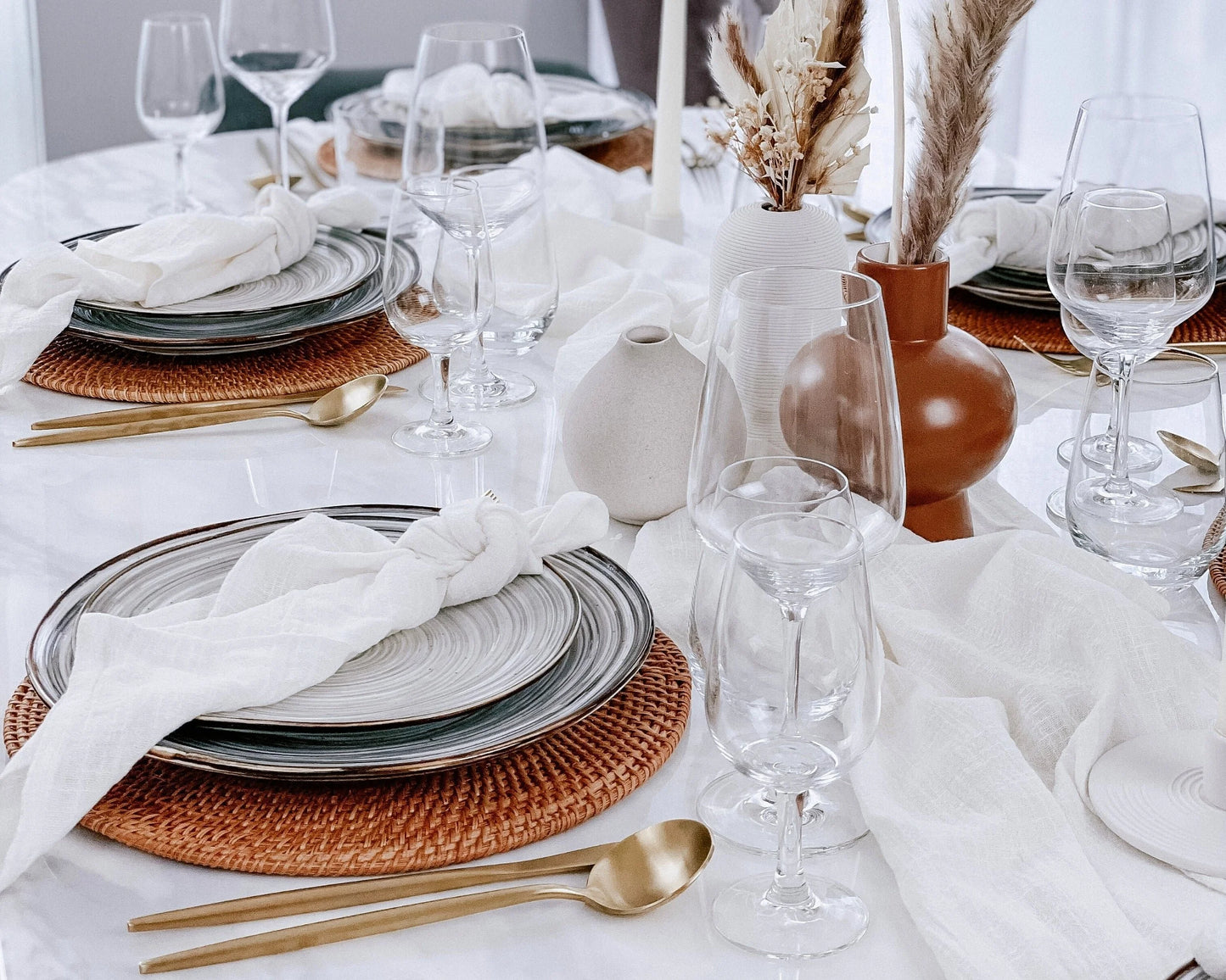 Hera Round Rattan Placemats Set of 4