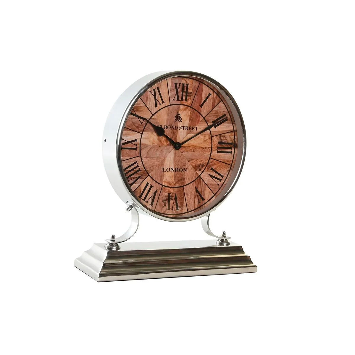 Table clock DKD Home Decor Silver Natural Traditional