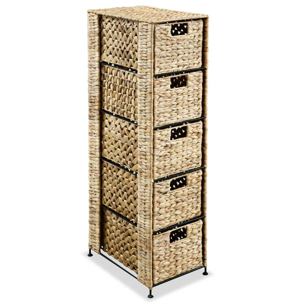 vidaXL Storage Unit Storage Chest Organizer with 6 Baskets Water Hyacinth