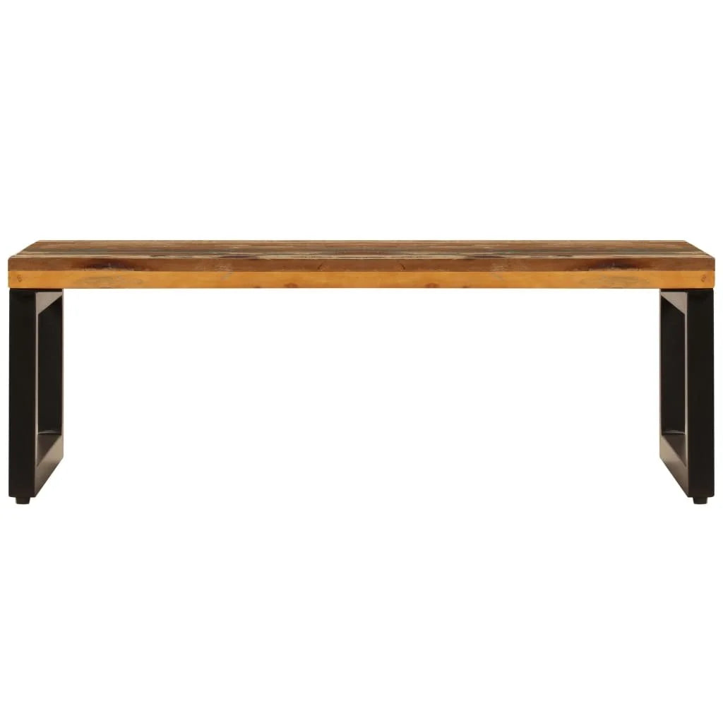 vidaXL Coffee Table 39.4"x19.7"x13.8" Solid Reclaimed Wood and Steel