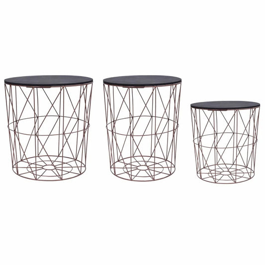 vidaXL Coffee Table 3 pcs Round End Table Sofa Table Living Room Furniture