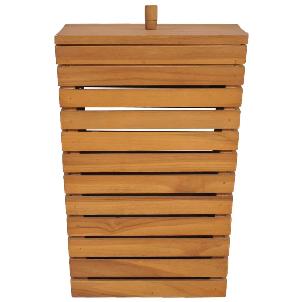 vidaXL Laundry Basket 11.8"x11.8"x17.7" Solid Teak Wood