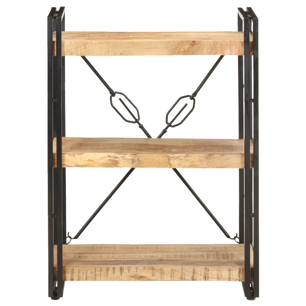 vidaXL 3-Tier Bookcase 23.6"x11.8"x31.5" Solid Mango Wood