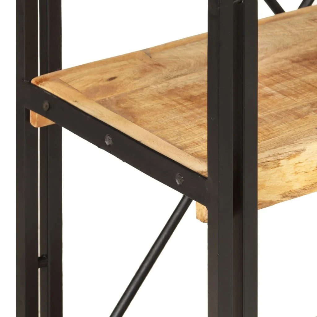 vidaXL 3-Tier Bookcase 23.6"x11.8"x31.5" Solid Mango Wood