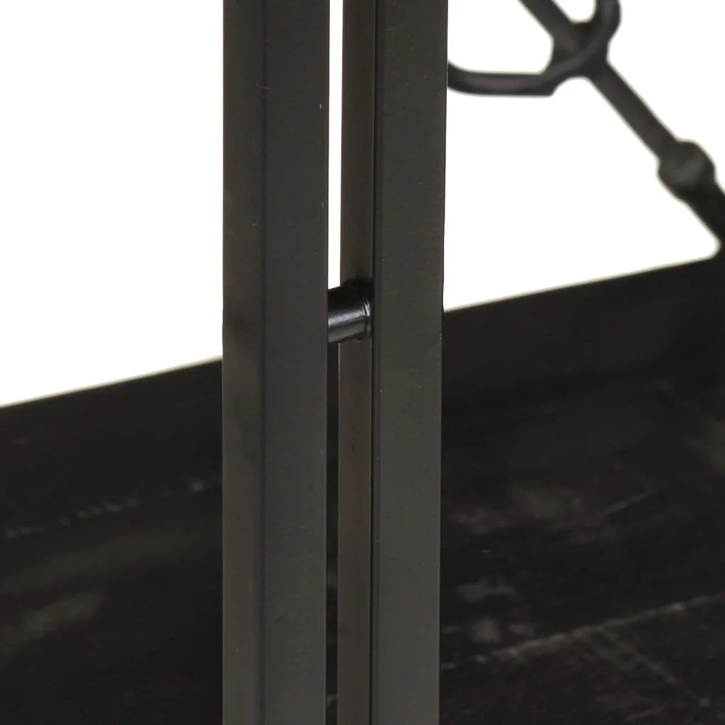 vidaXL 3-Tier Bookcase Black 23.6"x11.8"x31.5" Solid Mango Wood