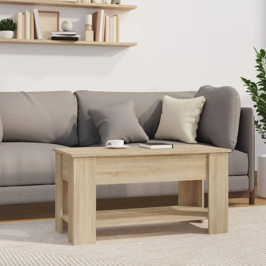 vidaXL Coffee Table Lift Top End Table Accent Side Sofa Table Engineered Wood