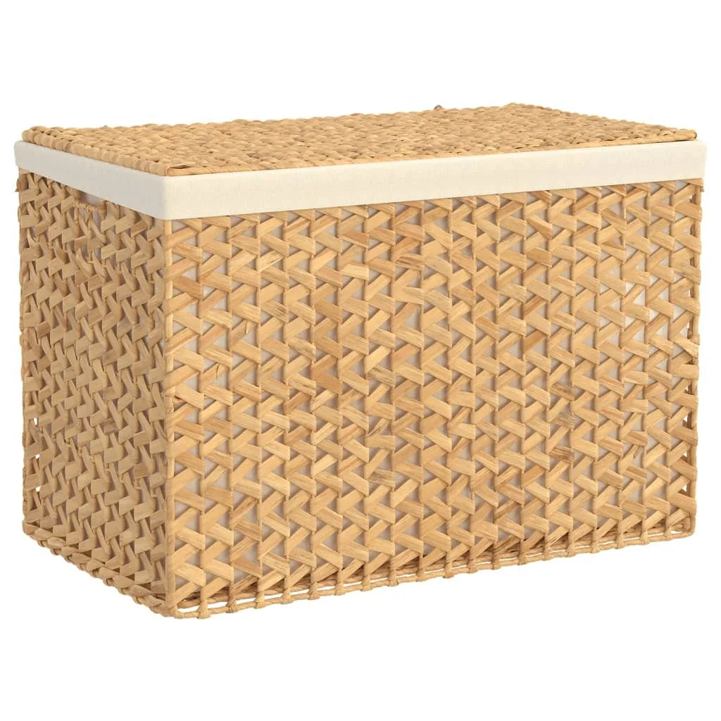 vidaXL Laundry Basket with 3 Sections 29.5"x16.7"x20.5" Water Hyacinth