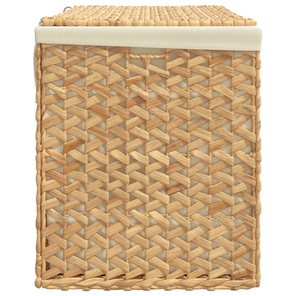 vidaXL Laundry Basket with 3 Sections 29.5"x16.7"x20.5" Water Hyacinth