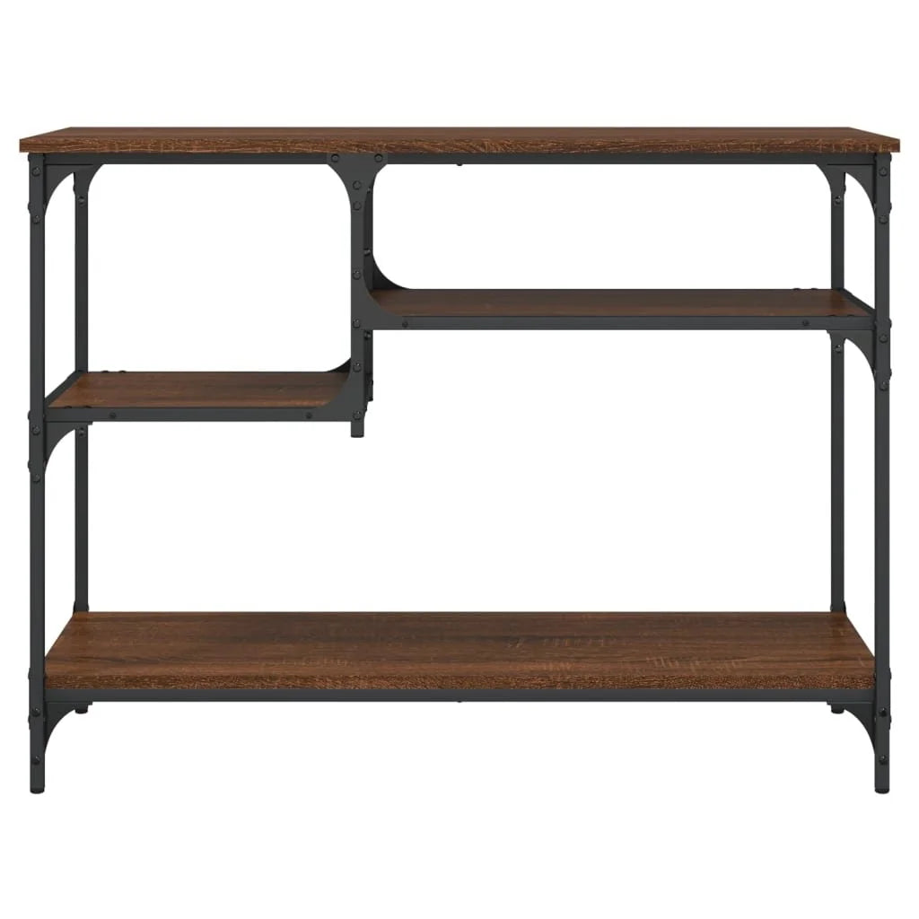 vidaXL Console Table with Shelves Behind Sofa Entry Desk Living Room Furniture