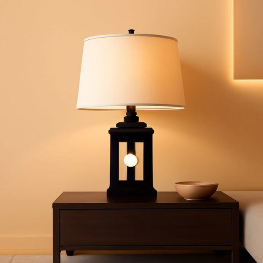 Retro Black Table Lamps Set With Touch Control And USB Ports