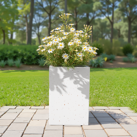 MGO Handmade Rectangle Planter Box, 20''H, White