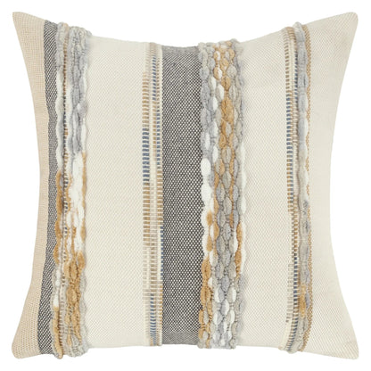 Boho Striped Chenille Throw Pillowcases