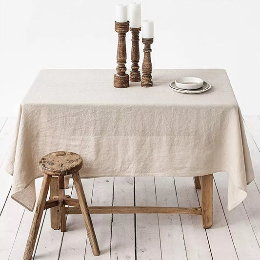 100% Pure Linen Solid Color Table Cloth