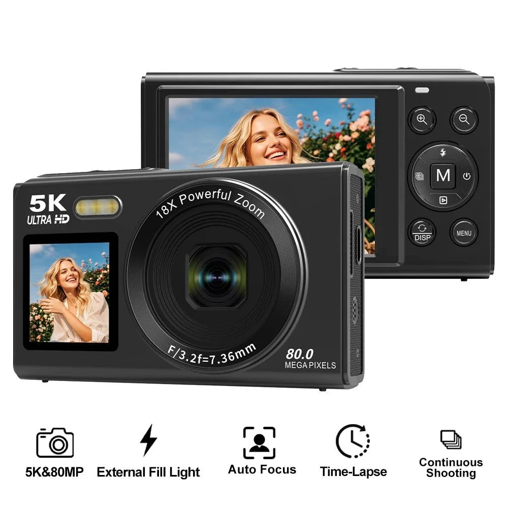 NNEOBA Dual Screen Digital Camera Black
