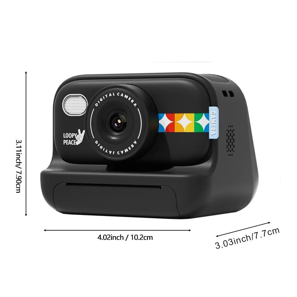 NNEOBA Color Instant Print Camera for Kids Black
