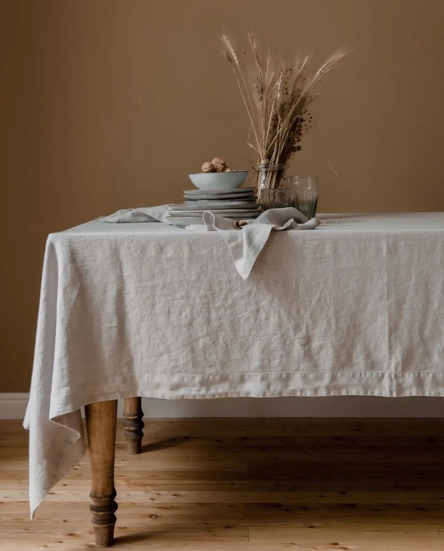 100% Pure Linen Solid Color Table Cloth