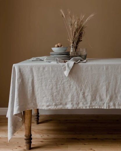 100% Pure Linen Solid Color Table Cloth