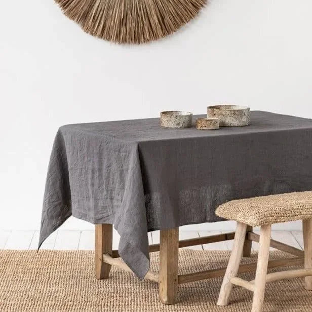 100% Pure Linen Solid Color Table Cloth