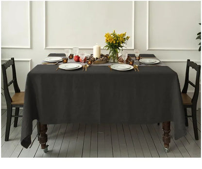 100% Pure Linen Solid Color Table Cloth