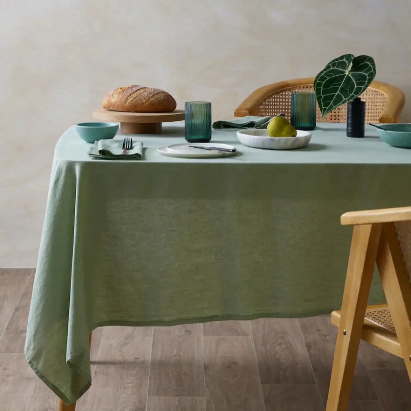 100% Pure Linen Solid Color Table Cloth
