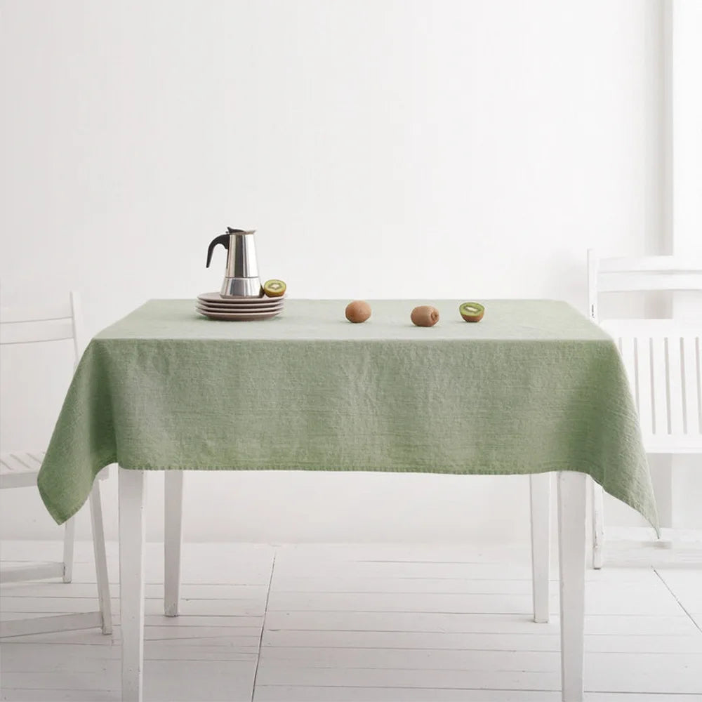 100% Pure Linen Solid Color Table Cloth
