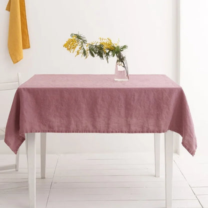 100% Pure Linen Solid Color Table Cloth
