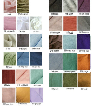 100% Pure Linen Solid Color Table Cloth