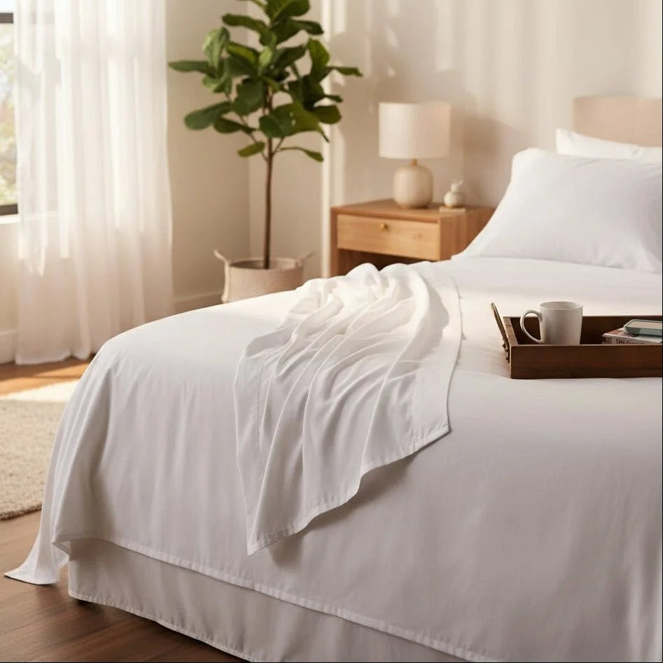 T-300 White Combed Cotton Sheets