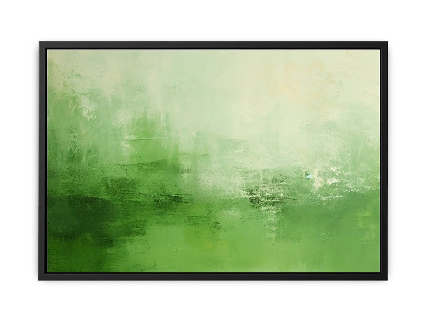 Green Abstract Painting Canvas Art Print