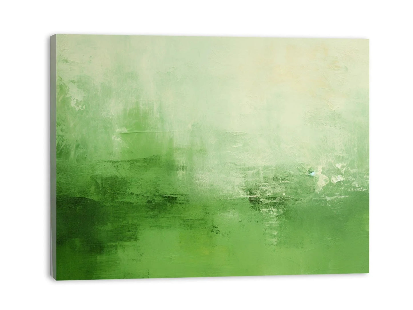 Green Abstract Painting Canvas Art Print