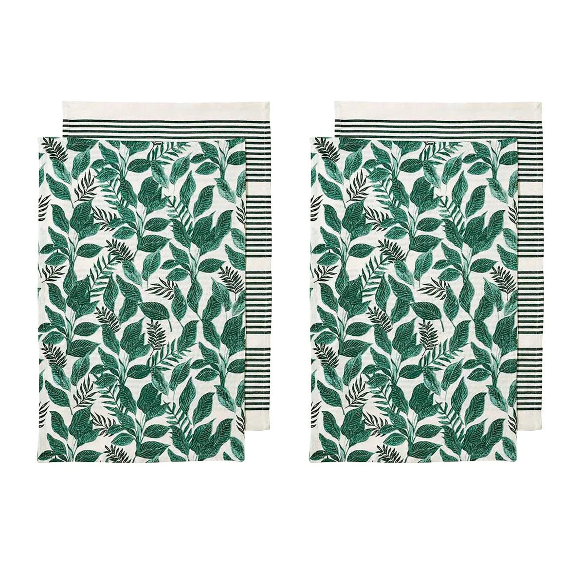 NNEDSZ Tierra Set of 4 Cotton Kitchen Towels Green