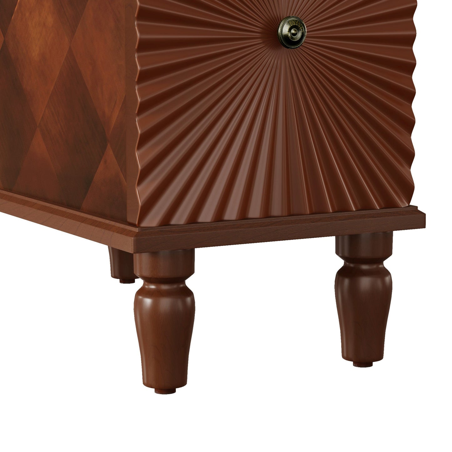 2 Drawer Modern Sofa Side Table, Slim for Living Room, Bedroom