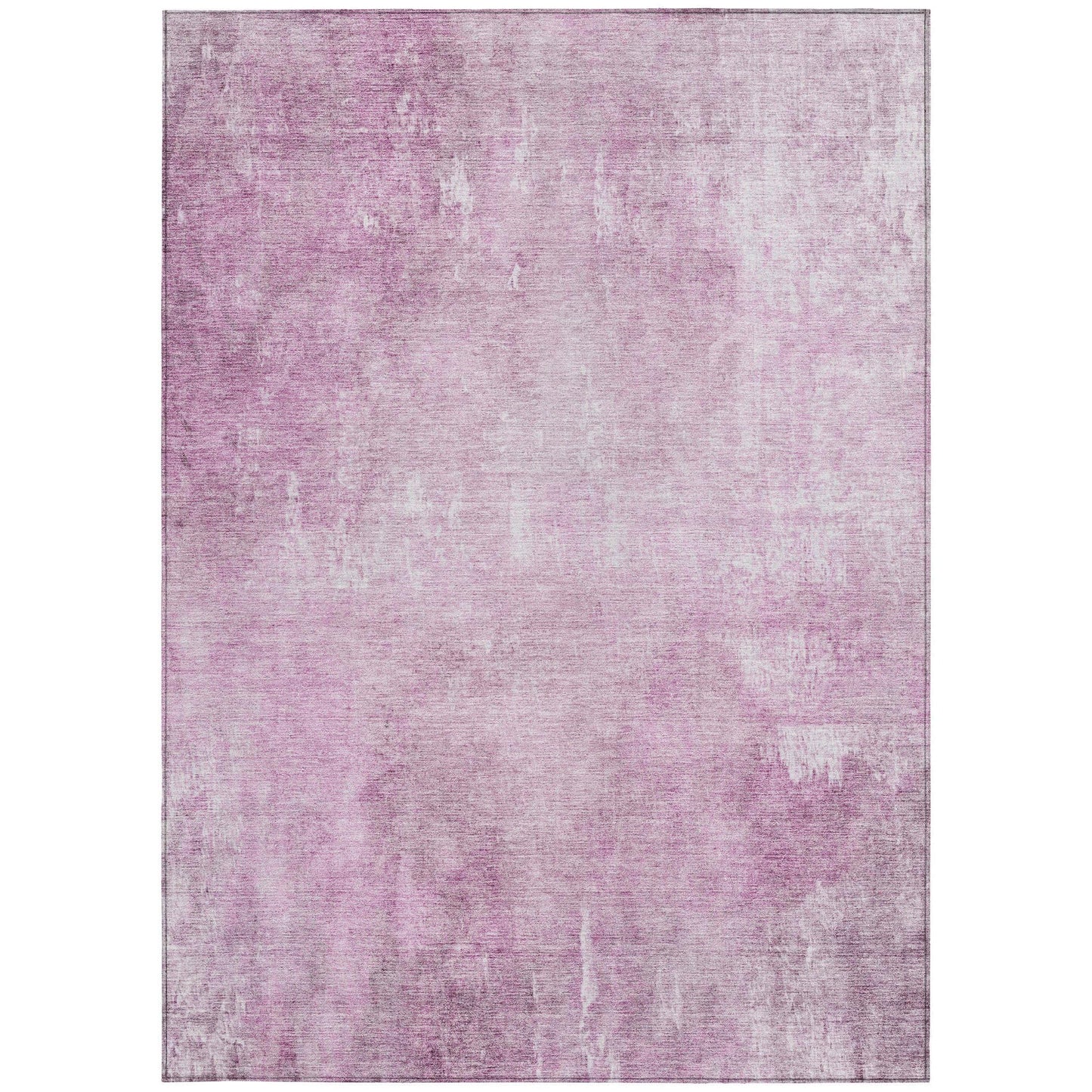 5' X 8' Pink and Ivory Abstract Washable Indoor Outdoor Area Rug