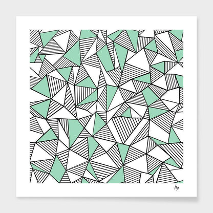 Ab Lines With Mint Blocks  Cushion/Pillow