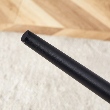 Modern Minimalist Dining Chair Set-White/Dark Gray PU Leather, Metal Legs, 4 Pcs