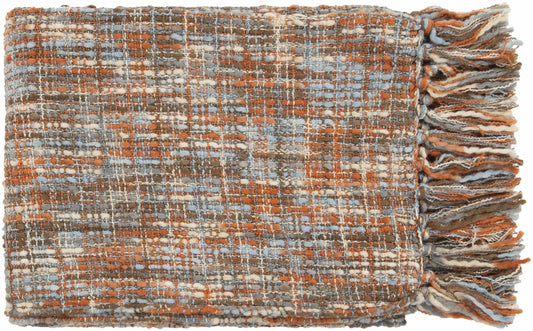 Changling Burnt Orange Throw Blanket