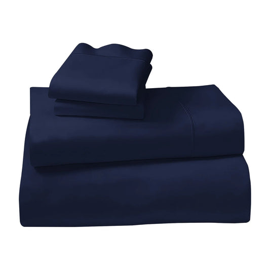 NNEDPE 1000 Thread Count Cotton Rich King Bed Sheets 4-Piece Set - Navy