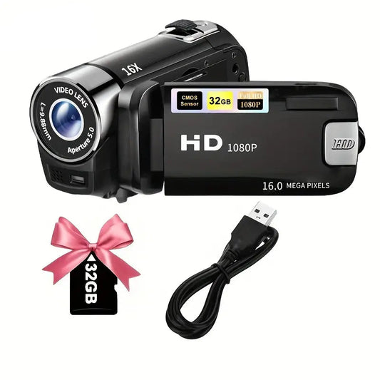 NNETM Black 270° Rotating LED Flip Screen Camera