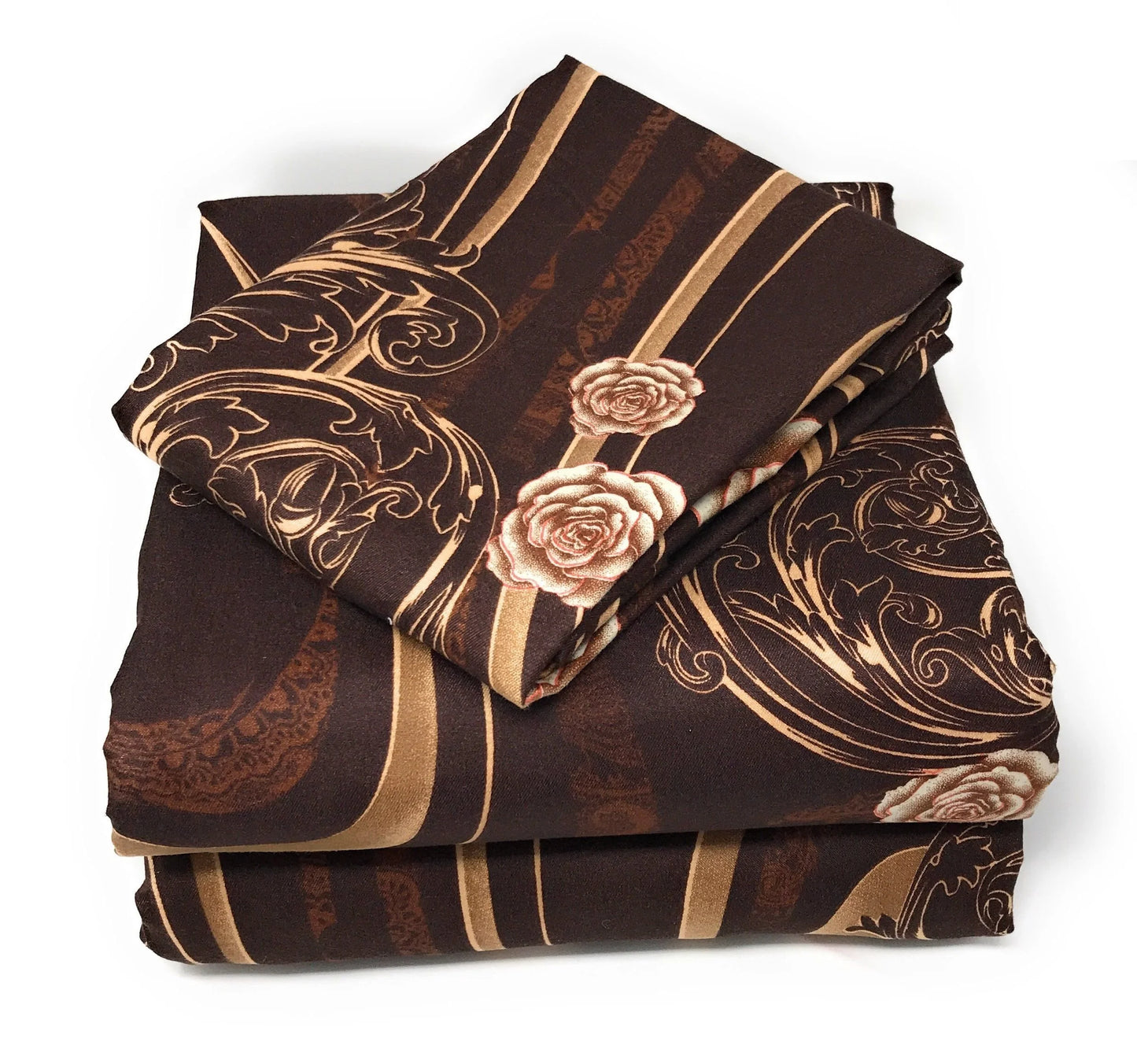 Tache Melted Gold Brown Floral Duvet Cover Twin (2815)