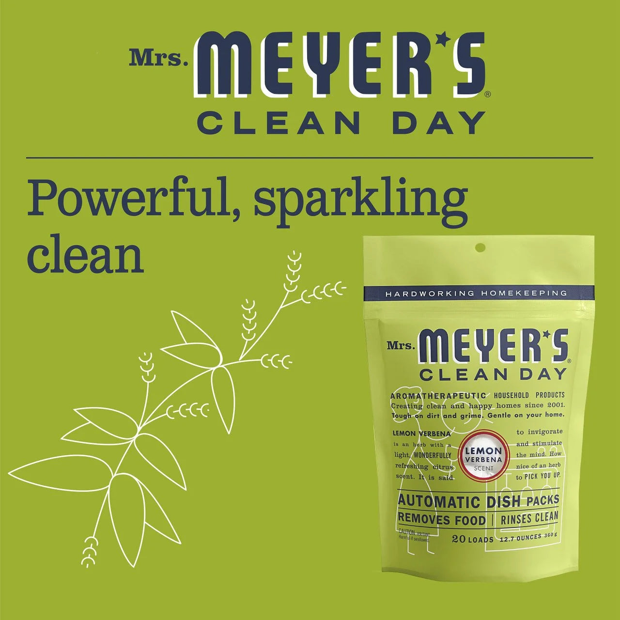 Mrs Meyers Auto Dshwsh Pks Lem (6x12.7OZ )