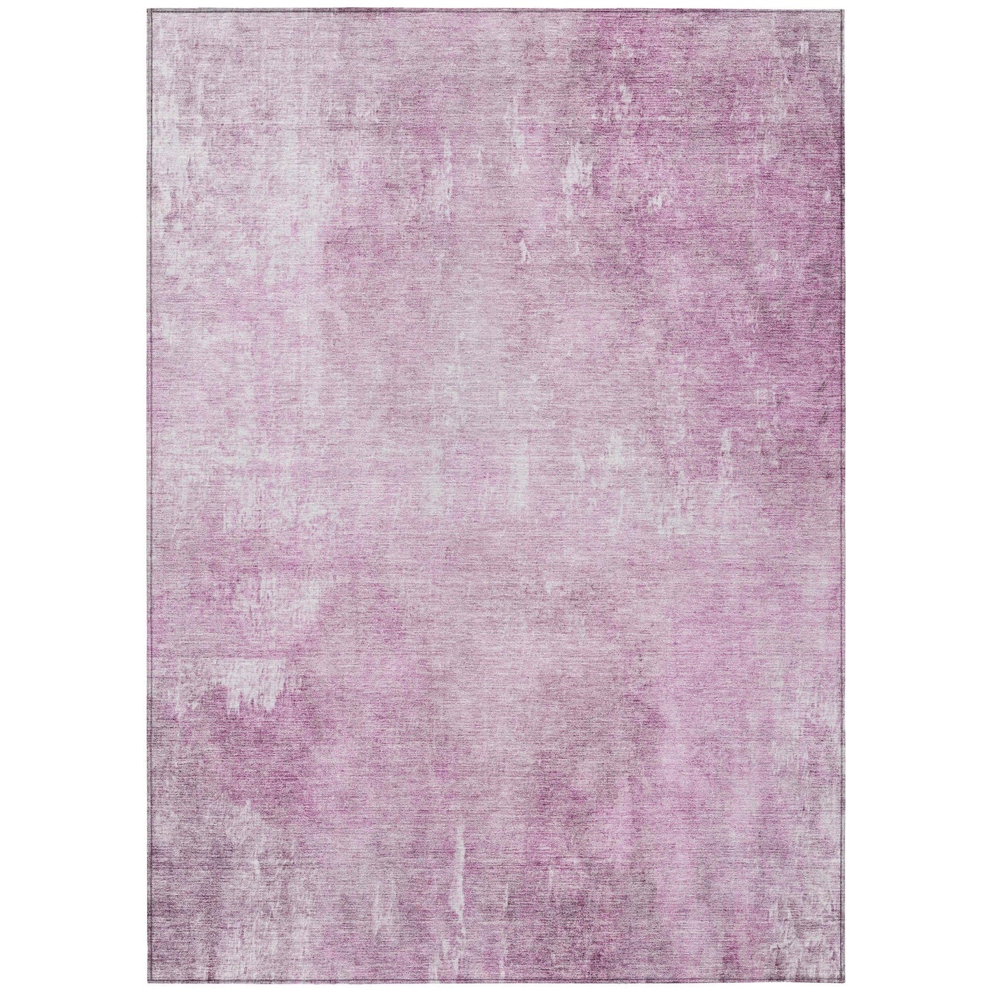 5' X 8' Pink and Ivory Abstract Washable Indoor Outdoor Area Rug