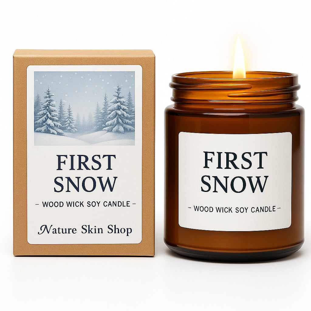 First Snow Wood Wick Soy Candle