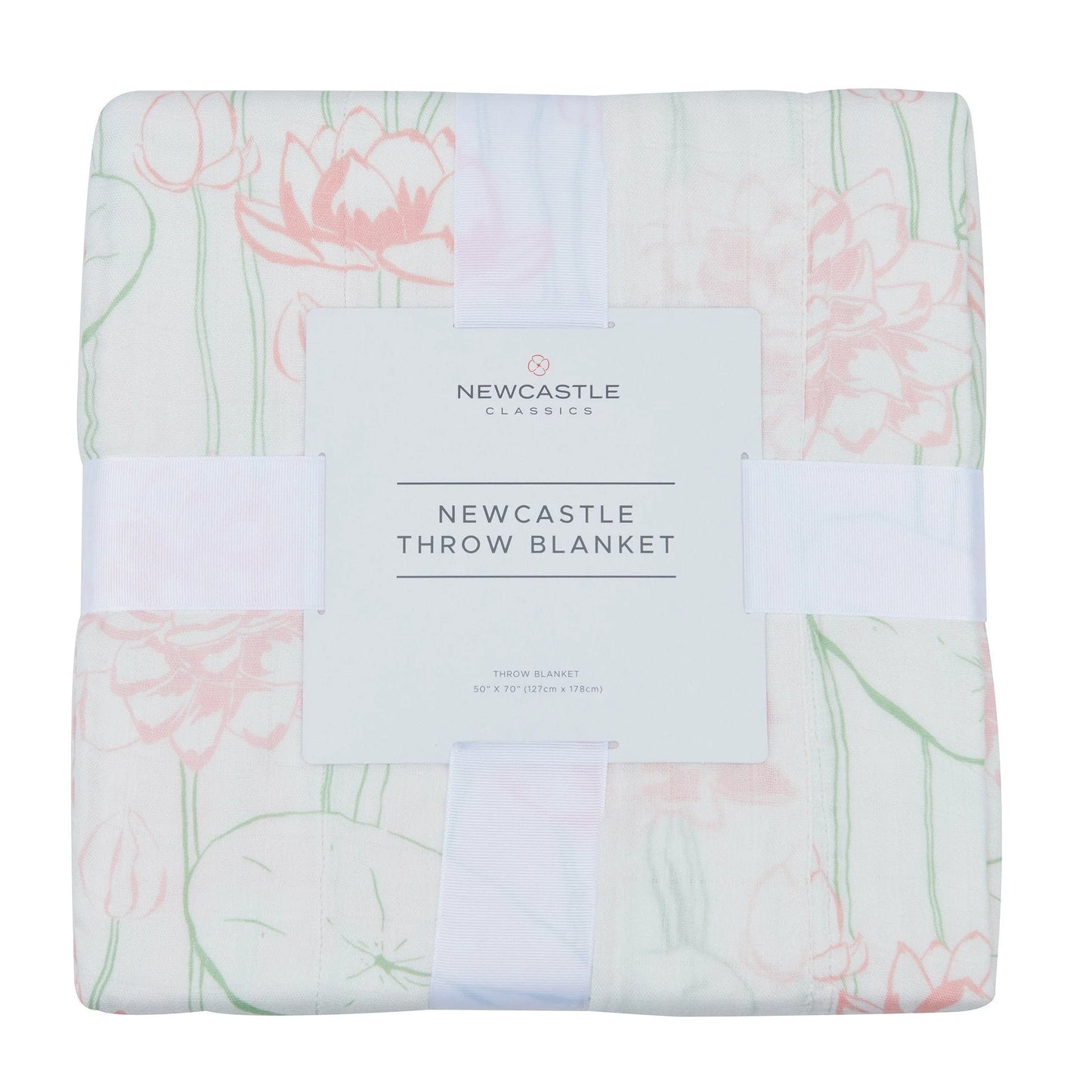Water Lily Bamboo Throw Blanket