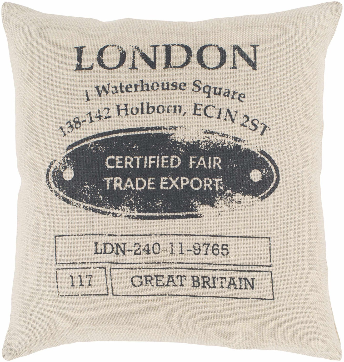 London Jute Throw Pillow - Clearance