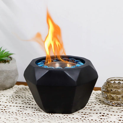 6"x4" Portable Cement Tabletop Fireplace
