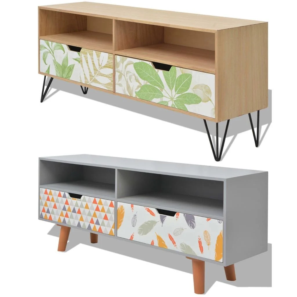 vidaXL TV Stand MDF Sideboard Entertainment Center HiFi Plasma Media Unit